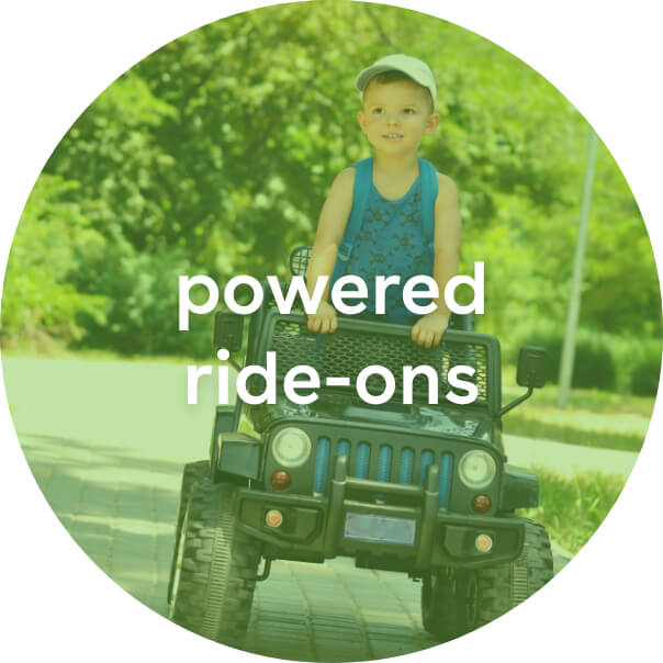 powered ride-ons, power wheels and riding toys